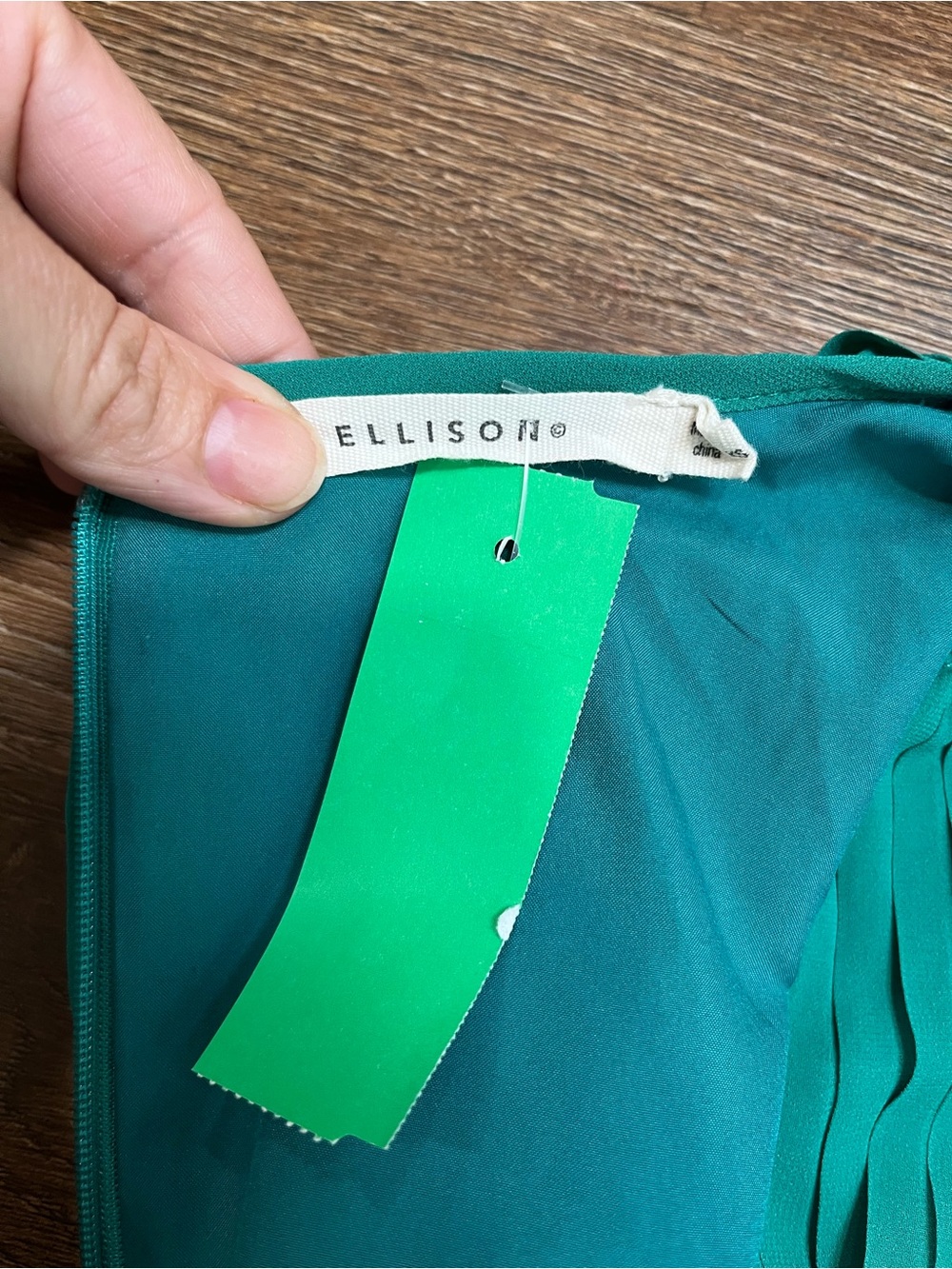 Ellison Green Pleated Maxi Dress Size Small - Picture 7 of 9